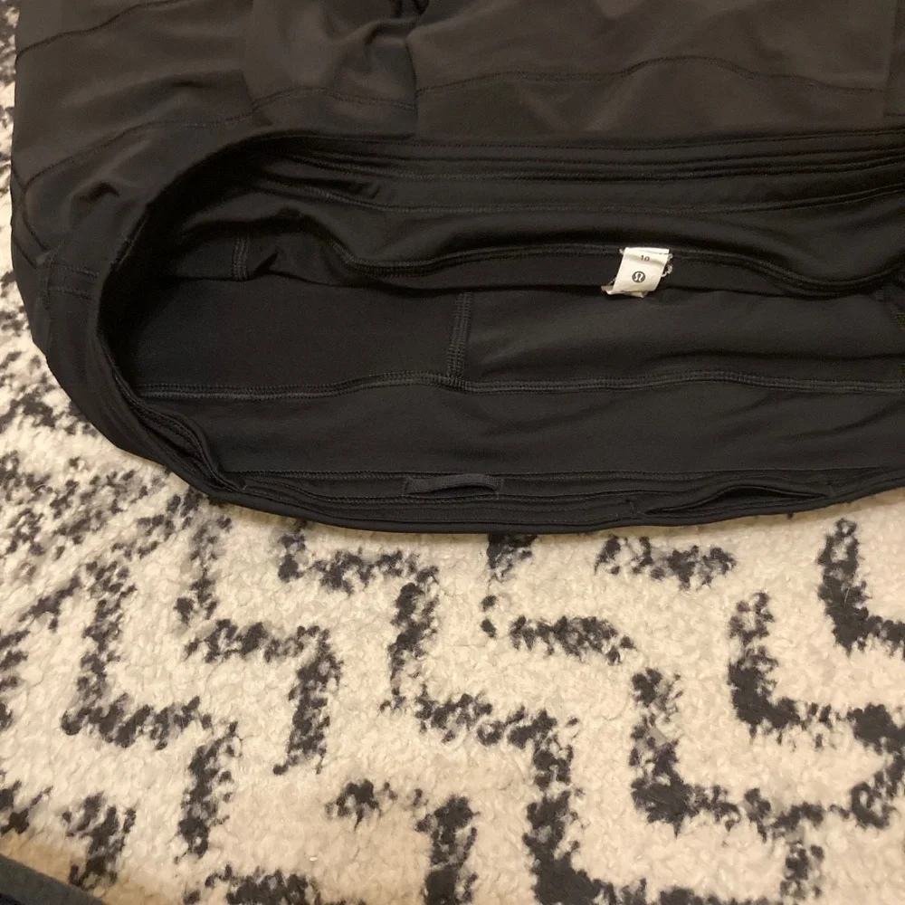 Lululemon Pace Rival Skirt Skort Sz 10 Black Pickleball Tennis Golf Hiking EUC - Picture 9 of 13